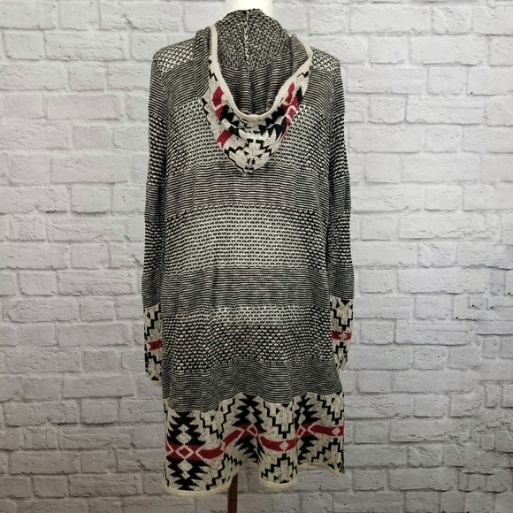 Live And Let Live black cream red hooded cardigan - Picture 2 of 8